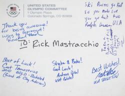 Lot #3550  Sochi 2014 Winter Olympics Space Flown Patch and Team USA Multi-signed Card - Image 2