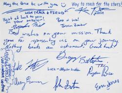 Lot #3550  Sochi 2014 Winter Olympics Space Flown Patch and Team USA Multi-signed Card - Image 4