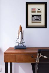 Lot #3413 Dave Scott's Apollo 15 Flown Flag and License Plate Display - Image 4