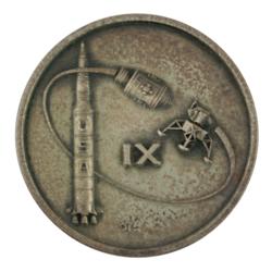 Lot #3154 Jim McDivitt's Apollo 9 Flown Robbins Medallion - Image 1
