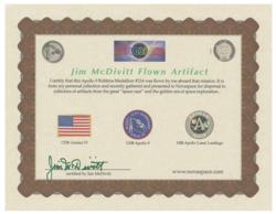 Lot #3154 Jim McDivitt's Apollo 9 Flown Robbins Medallion - Image 4