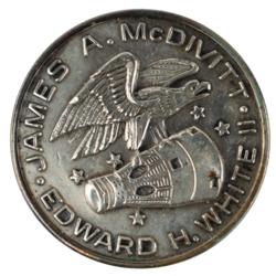 Lot #3071 Jim McDivitt's Gemini 4 Flown Fliteline Medallion - Image 1