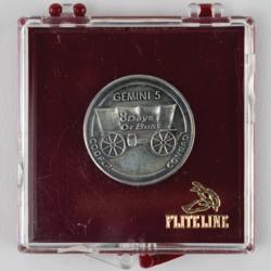 Lot #3056 Charles Conrad's Gemini 5 Flown Fliteline Medallion - Image 3