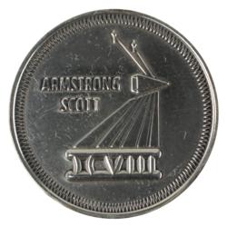 Lot #3064  Gemini 8 Flown Fliteline Medallion - Image 1
