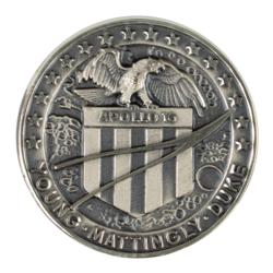Lot #3440 Charlie Duke's Apollo 16 Flown Robbins Medallion - Image 1