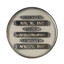 Lot #3440 Charlie Duke's Apollo 16 Flown Robbins Medallion - Image 2