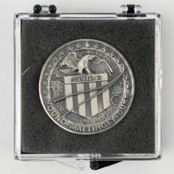 Lot #3440 Charlie Duke's Apollo 16 Flown Robbins Medallion - Image 3
