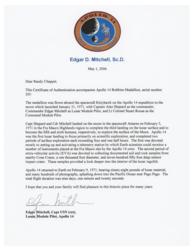 Lot #3301 Edgar Mitchell's Apollo 14 Flown Robbins Medallion - Image 4