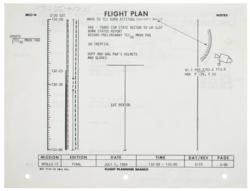 Lot #3177 Buzz Aldrin's Apollo 11 Lunar Orbited Flight Plan Page - Image 2