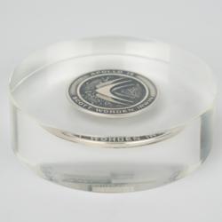 Lot #3416 Al Worden's Apollo 15 Flown Robbins Medallion - Image 1