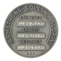 Lot #3175 Buzz Aldrin's Apollo 11 Flown Robbins Medal - Image 2