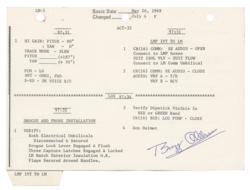 Lot #3176 Buzz Aldrin's Apollo 11 Flown Lunar Module Activation Checklist - Image 2