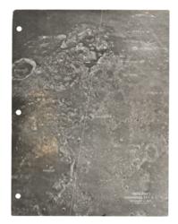 Lot #3466 Gene Cernan's Apollo 17 Flown CSM Lunar Landmark Map - Image 1