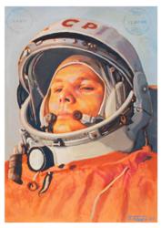 Lot #3552  Soyuz TMA-14/ISS Flown Painting by Jan Fekete - Image 1