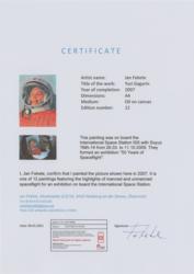 Lot #3552  Soyuz TMA-14/ISS Flown Painting by Jan Fekete - Image 2