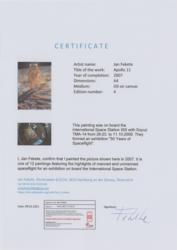 Lot #3553  Soyuz TMA-14/ISS Flown Painting by Jan Fekete - Image 2