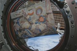 Lot #3558  Soyuz TMA-14/ISS Flown Painting by Jan Fekete - Image 3