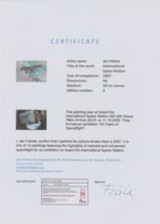 Lot #3560  Soyuz TMA-14/ISS Flown Painting by Jan Fekete - Image 2