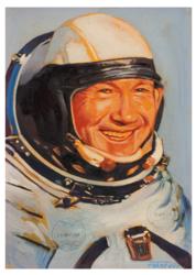 Lot #3562  Soyuz TMA-14/ISS Flown Painting by Jan Fekete - Image 1