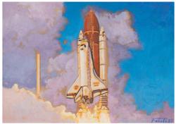 Lot #3563  Soyuz TMA-14/ISS Flown Painting by Jan Fekete - Image 1