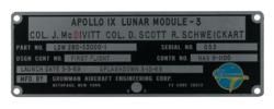 Lot #3151  Apollo 9 Flown Lunar Module Grumman Identification Plate - Image 1
