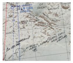 Lot #3465 Gene Cernan's Apollo 17 Flown Lunar Orbit Chart - Image 3