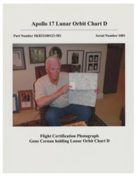 Lot #3465 Gene Cernan's Apollo 17 Flown Lunar Orbit Chart - Image 7