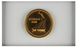 Lot #3063  Gemini 8 Flown Gold Fliteline Medallion - Image 2