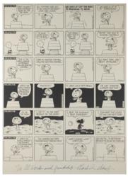 Lot #3345 Al Worden's Peanuts Comic Strip Poster Signed by Charles Schulz - Image 2