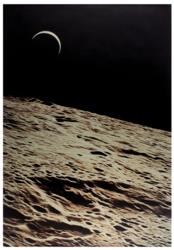 Lot #3385 Al Worden's Lot of (2) Oversized Moon Prints - Image 1
