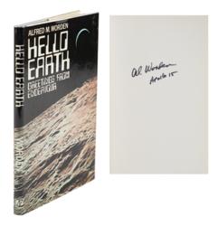 Lot #3362 Al Worden's Signed 'Hello Earth' Book - Image 1
