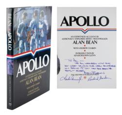 Lot #3348 Al Worden's Apollo 12 Crew-Signed Book