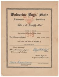 Lot #3332 Al Worden's Signed Senior Yearbook and Graduation Diploma from Jackson High School - Image 11