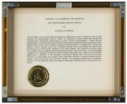 Lot #3367 Al Worden's Air Force Distinguished Service Medal and Certificate - Image 7