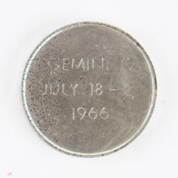 Lot #3325 Al Worden's Gemini 10 Flown Fliteline Medallion - Image 2