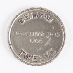 Lot #3327 Al Worden's Gemini 12 Flown Fliteline Medallion - Image 2
