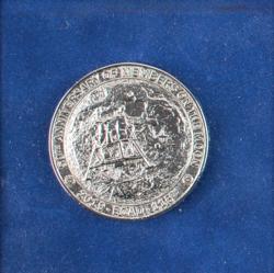 Lot #3394 Al Worden's Explorer's Club Annual Dinner Tiffany Medallion Display - Image 3