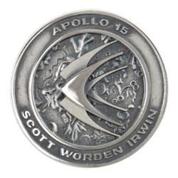 Lot #3376 Al Worden's Apollo 15 Unflown Robbins Medallion - Image 1