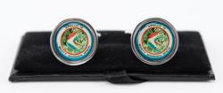 Lot #3384 Al Worden's Apollo 15 Cufflinks - Image 1