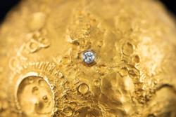 Lot #3184  Apollo 11 22K Gold Moon by Louis Osman - Image 3