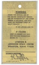 Lot #3570 Alan Bean's Apollo-Soyuz Health Stabilization Program Badge - Image 2