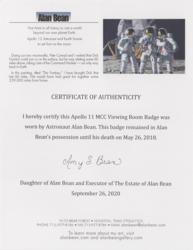 Lot #3193 Alan Bean's Apollo 11 MCC Viewing Room Badge - Image 3