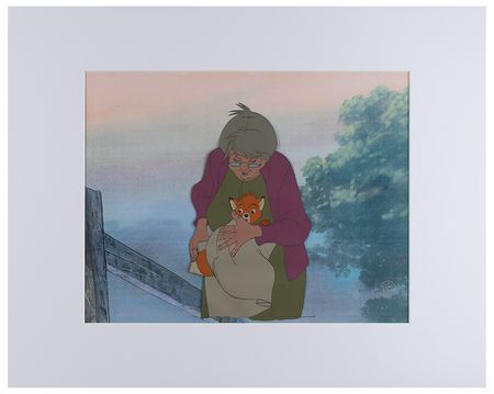 Lot #820 Tod and Widow Tweed production cel from The Fox and the Hound Production Cel - Image 2