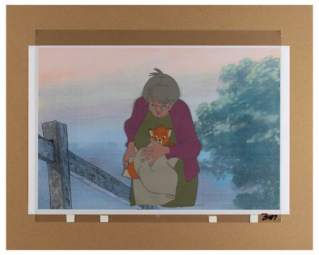 Lot #820 Tod and Widow Tweed production cel from The Fox and the Hound Production Cel - Image 3