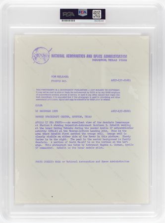 Lot #285 Apollo 17 Original 'Type 1' Photograph Photograph - Image 2