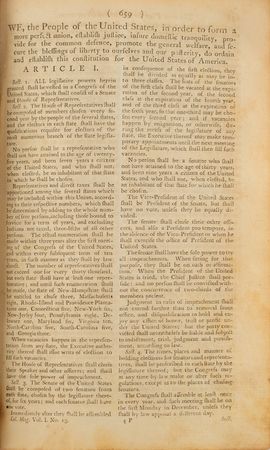 Lot #177 Columbian Magazine: Rare early periodical printing of the US Constitution - Image 4