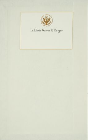 Lot #169 Warren E. Burger Book - Image 2