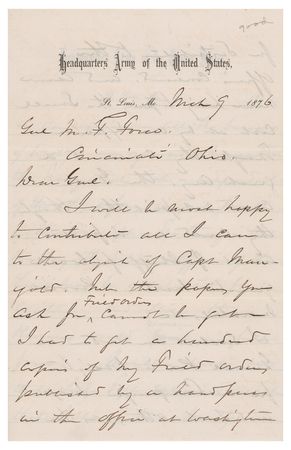 Lot #260 William T. Sherman Handwritten Letter Signed - Image 1