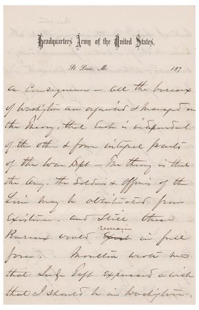 Lot #260 William T. Sherman Handwritten Letter Signed - Image 3