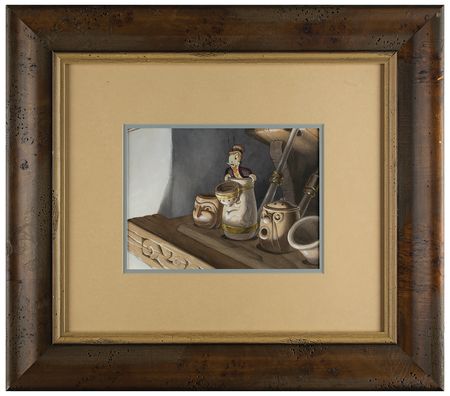 Lot #662 Jiminy Cricket concept painting from Pinocchio: Conceptual painting of Jiminy Cricket from the magical start of Pinocchio - Image 2
